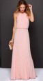VESTIDO DE FIESTA PLISADO ROSA O AZULADO